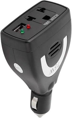 Miniatura 7 de Inversor de corriente para automóvil + inversor de corriente para automóvil, 75 W Dc12 V a CA 100 V-240 V convertidor automático adaptador de