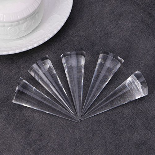 Heying 10Pcs Of Ring Holders Clear Acrylic Ring Display,Plexiglass Solid Cone Shape Ring Rack Jewelry Showcase Display Stand (Clear) #TOP5
