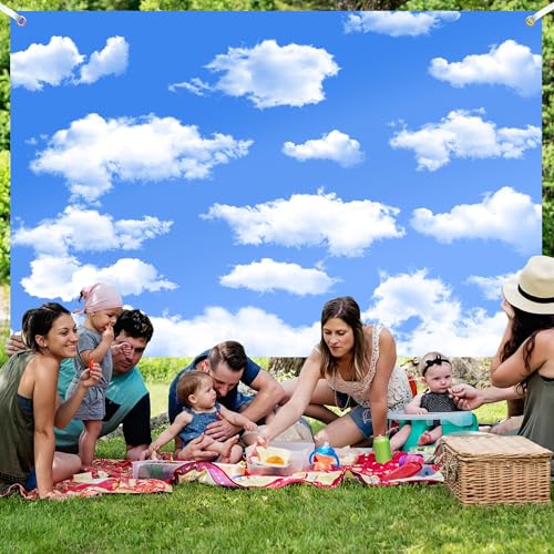 Fondos Fotos Nubes Cielo Azul 7x5 FT Decoración miniatura 4