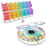 7 Days AM PM Pill Organizer and Smart Automatic Pill Dispenser
