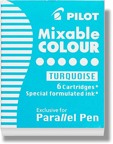 2 PACK: Pilot Parallel Pen Ink Refill Calligraphy Pen Turquoise, 6/Pack (77311)