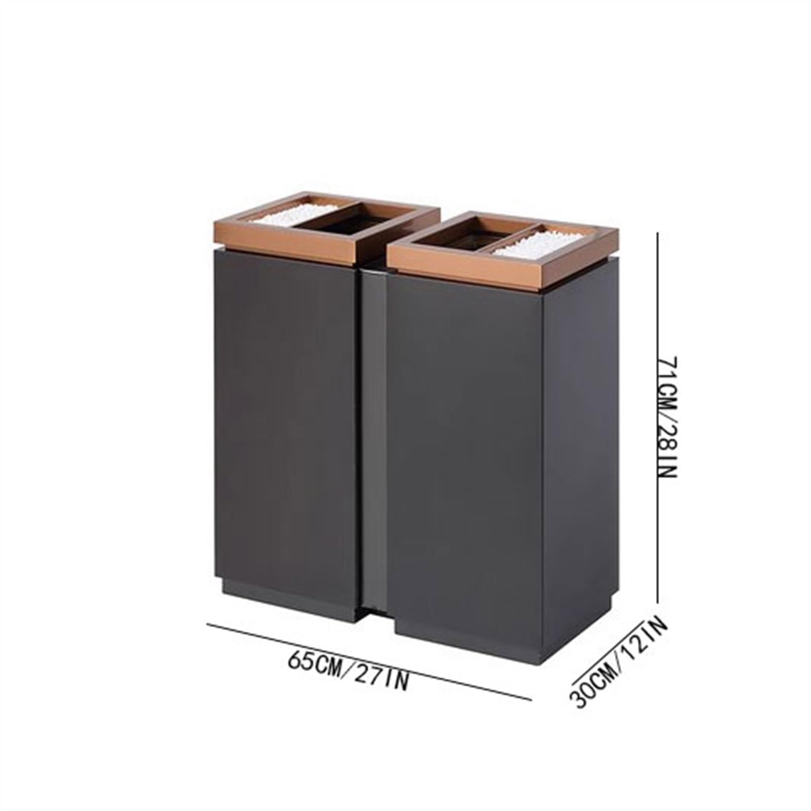 DFEDHF Garbage Cans Stainless Steel Garbage Cans Hotel Club Lobby Vertical Peel Box Outdoor Smoking Area Elevator Mouth Smoke Extinguisher Outside Trash Bin(B1-One Size)