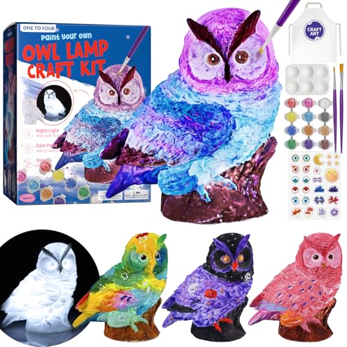 Paint Your Own Owl Lamp Kit, Art Supplies Painting Kits