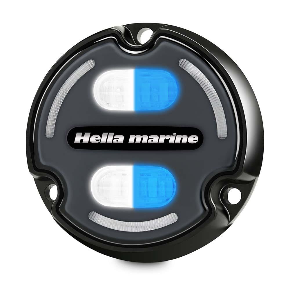 HELLA Marine Unterwasserlicht Apelo A2 Gehäuse aus Bronze 3000 Lumen Blau - Weiß - Anthrazitfarbene Linse 2LT 016 147-001