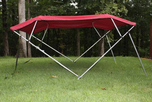 Vortex Direct Burgundy Fabric 4 Bow Bimini Top 8' Long, 91-96