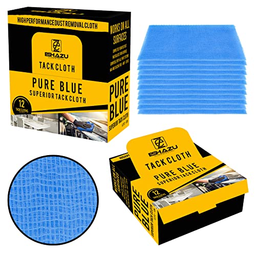 Eshazu Tack Cloth (Box Of 12) Tack Rags For Woodworking And Painters Made With 100% Cotton Removes Dust, Sanding Particles, Cleans Surfaces #TOP26