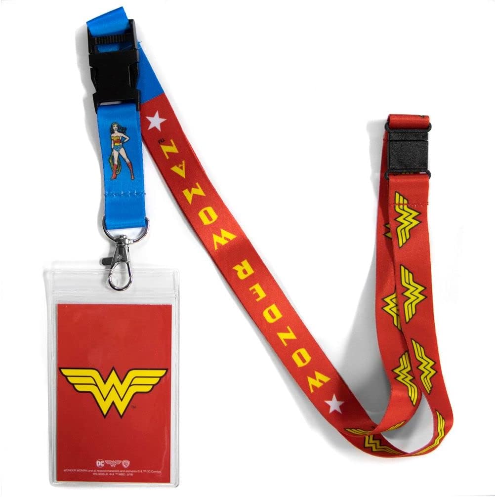 Ata-Boy DC Comics Wonder Woman Reversible Lanyard with Breakaway Clip and ID Holder