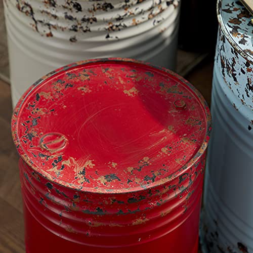 Deco 79 Metal Nesting Accent Table with Distressed Accents, Set of 3 20", 18", 16"H, Multi Colored