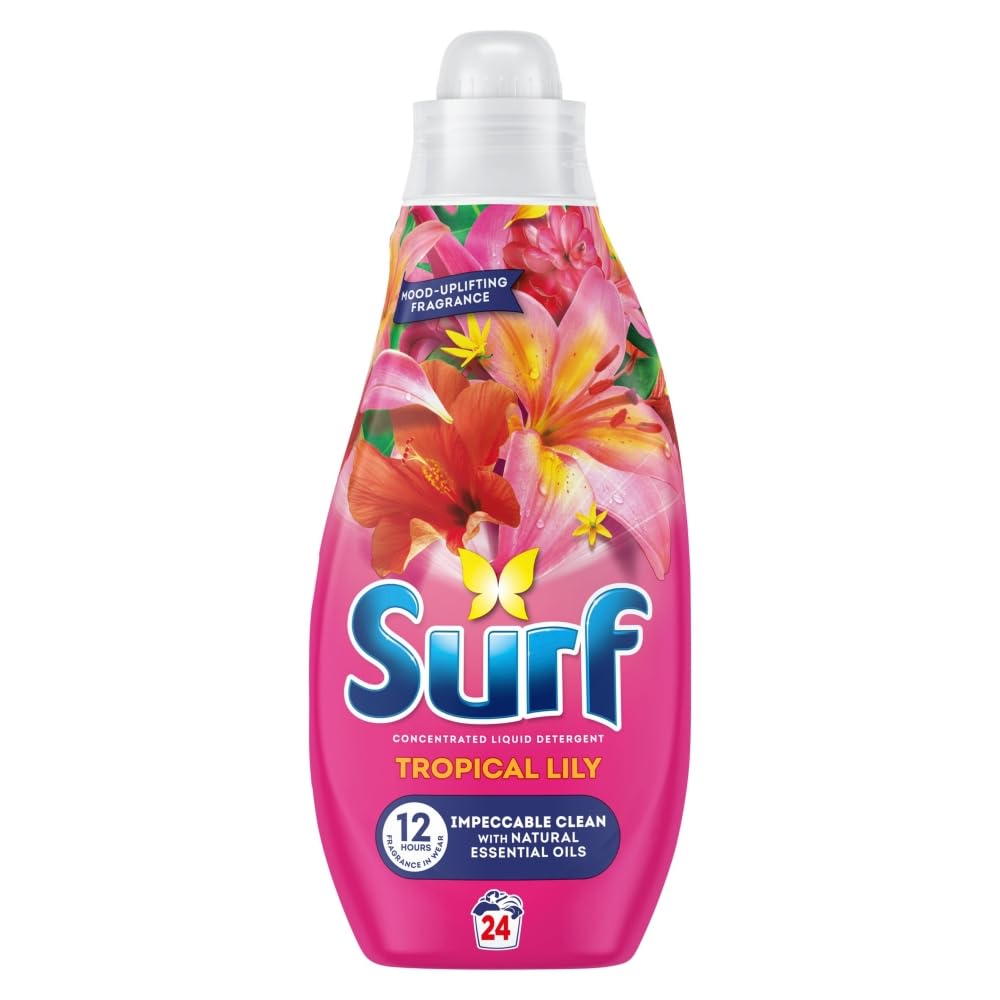 Surf Tropical Lily Laundry Detergent 24 Washes 650Ml 2 Pack