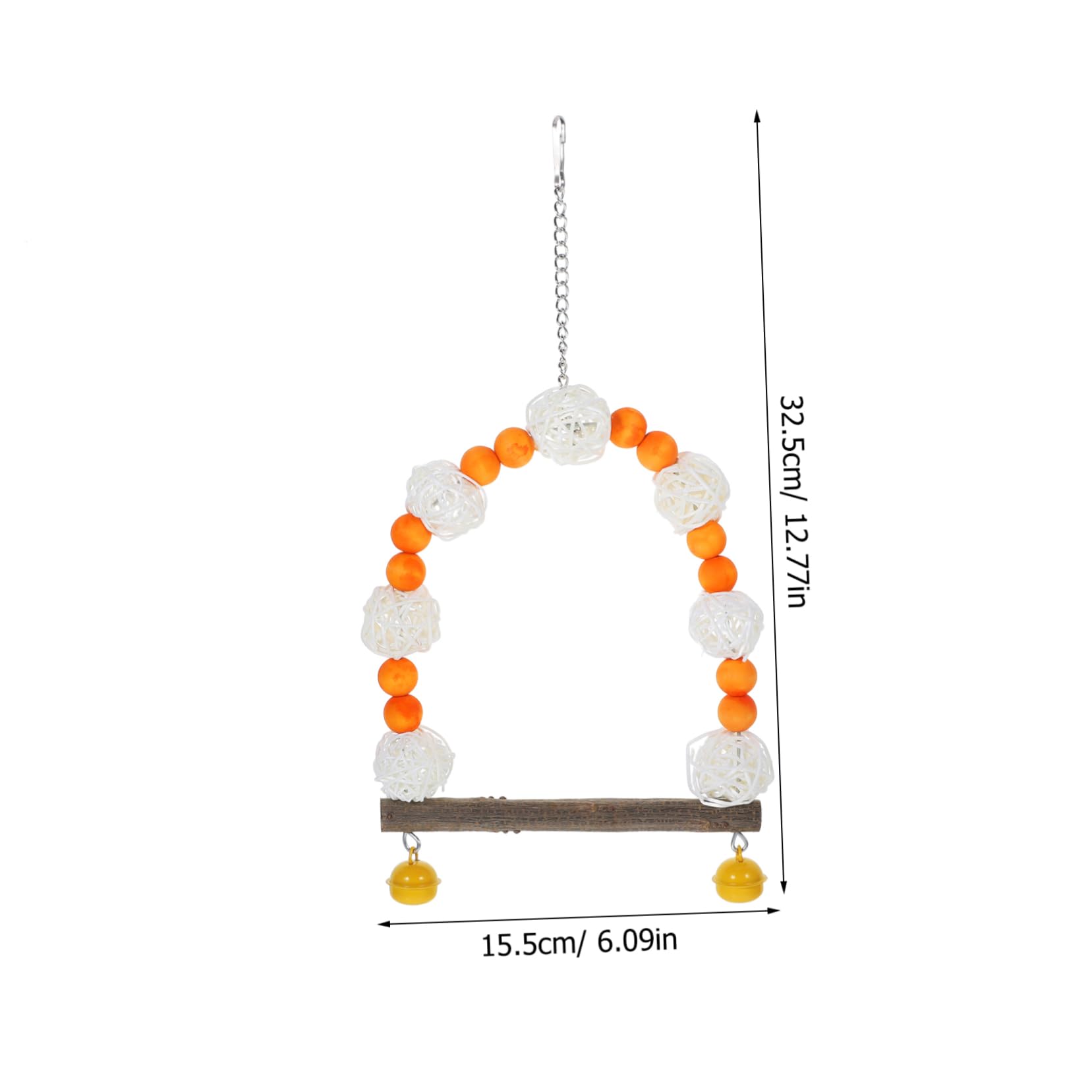 GRIRIW Parrot Swing Stand Durable Bird Perch for Play Training Natural Wood Exercise for Pet Birds for Parrots Budgies