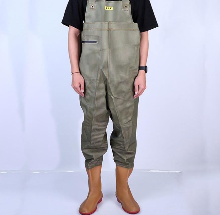 Luminexia Pantalones de Pesca,Vadeadores de Pesca con Botas Impermeables para Pescar Caza Waders Transpirables Ropa Pantalones para Pescador Hombre y Mujer