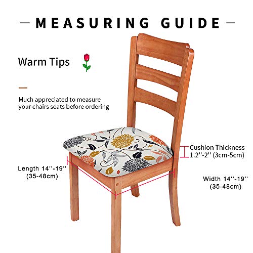 Gute-Chair-Seat-CoversStretch-Printed-Chair-Covers-with-Elastic-Ties-and-ButtonRemovable-Washable-Dining-Upholstered-Chair-Protector-Seat-Cushion-Slipcovers-for-Dining-RoomOfficeFlowerPack-4 Gute Chair Seat CoversStretch Printed Chair Covers with Elastic Ties and ButtonRemovable Washable Dining Upholstered Chair Protector Seat Cushion Slipcovers for Dining RoomOfficeFlowerPack 4