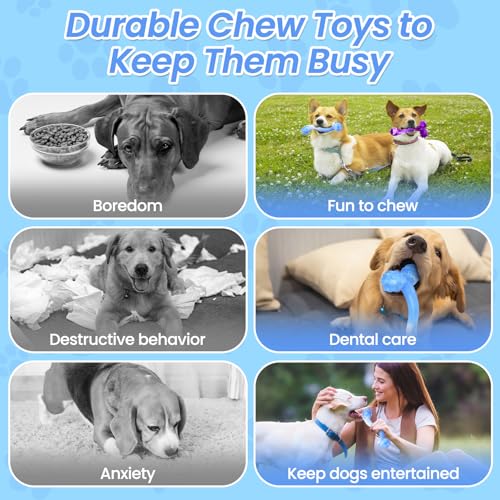 Image of WinTour Indestructible Dog Bones for Aggressive Chewers, Tough Dog Toys for Aggressive Chewers, Durable Chew Toys for Medium & Large Breed, Heavy Duty, Strong & Indestructible Bones for Super Chewers