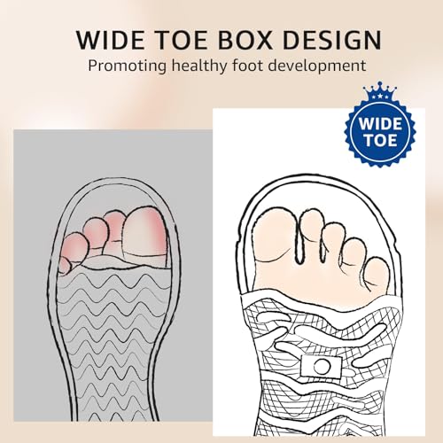 Slip on Sneakers Girls Wide Toe Box Boys High Top School Shoes2