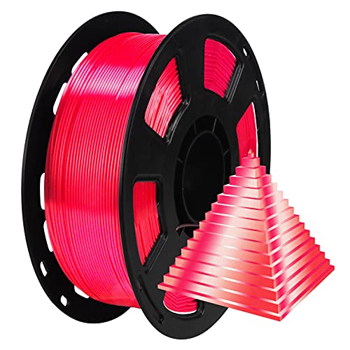 Image of Silk Ruby Shiny Red PLA Filament, 1kg 2.2lbs 1.75mm 3D Printing Material, Widely Support for FDM 3D Printer, Easy to Print by BBLIFE