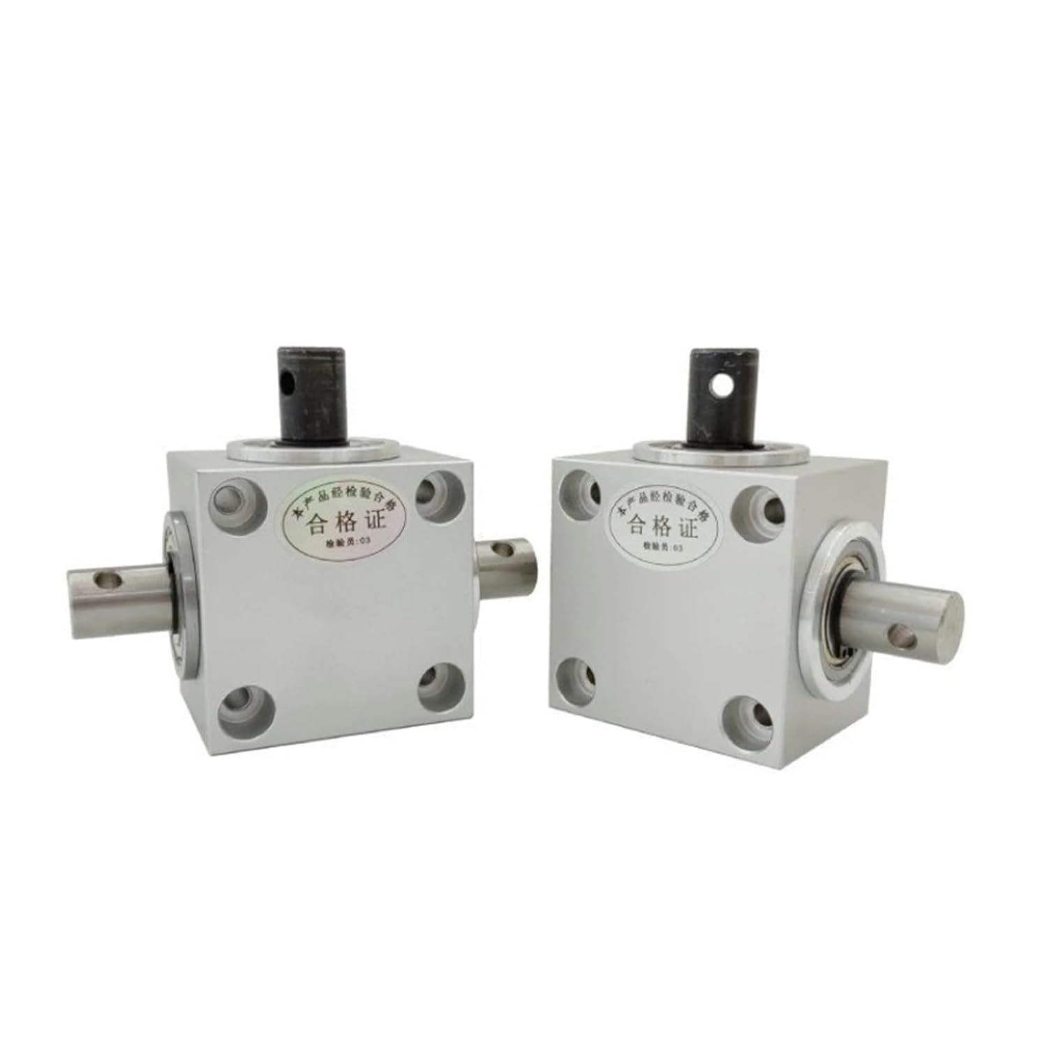 Horizontal Right Angle Gearbox Shaft 1.5 Module 90 Degree Right Angle Commutator Gear Ratio 1:1 Double 15MM Shaft for Simple DIY Mechanical Applications(2 Output Shaft)