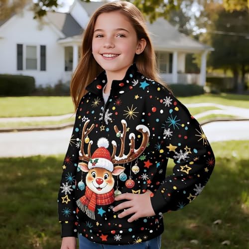Girl Sweatshirt Cartoon Lightweight Hooded Neck Pullover Sweatshirt for Kids Boys Girls Activewear4