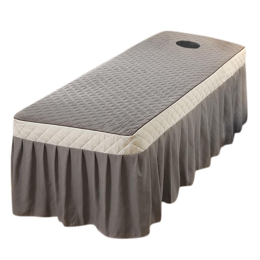 Generic Massage Table Beauty Bed Sheet Cover with Breath Hole, Grey, 190x70cm