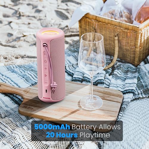 Image of MIATONE Bluetooth Speaker 36W Stereo Sound Bass Present Woman Gifts - Pink