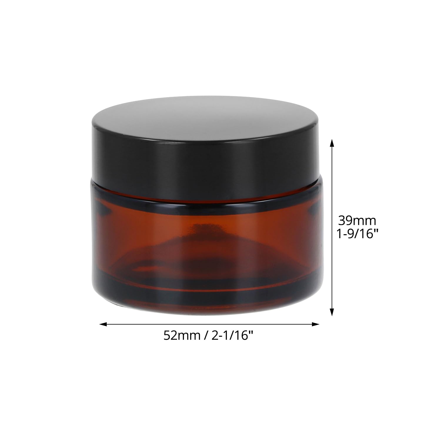 QWORK® 12 Pack 1 oz 30ml Amber Glass Jars with Black Lids, UV Protective Multipurpose Containers, for Homemade Creams Lotions - Image 2