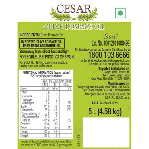 Image of Borges Cesar Olive Pomace Oil, 5L
