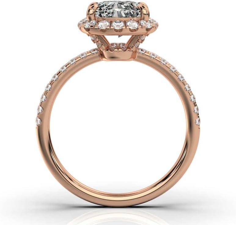 Moissanite Engagement Ring for Women,6 Carat Solitaire Engagement Ring,10K 14K 18K Gold & 925 Sterling Silver Wedding & Proposal Jewelry