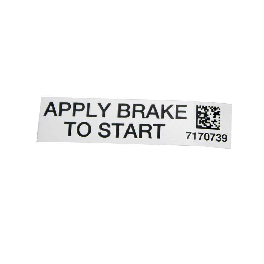 Polaris 7170739 APPLY BRAKE TO START Decal 2002-2016 425 Ranger 900 800 700 500