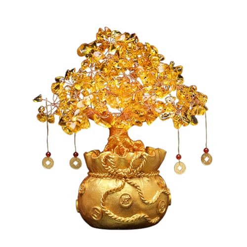 Kristall-Glücksbaum | goldener Geldbaum Good Luck Ornament | Chinesischer...