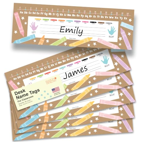 Desk Name Tags for Classroom, 36pcs Nameplate & Student Name Tags for Desks