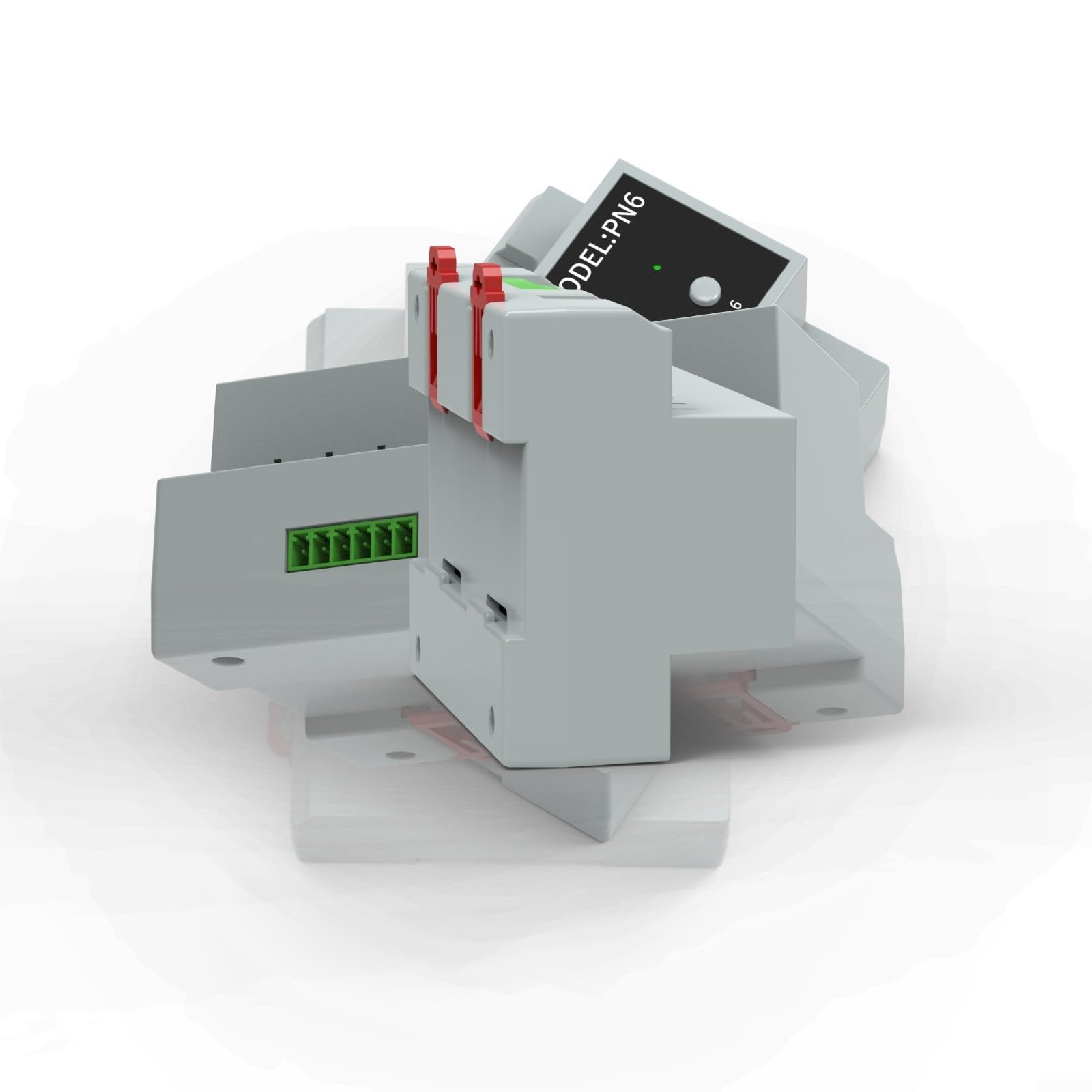 per Tuya WiFi a 6 canali compatibile per modulo relè Zigbee, 16A per canale, pulsanti manuali, per modalità memoria, domotica, grigio (wifi in antenna)