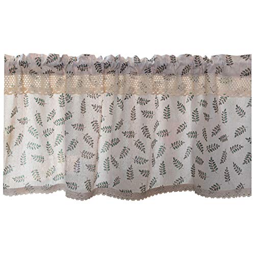 Cortina corta de algodón natural premium, cenefa elegante para ventanas de cocina 3