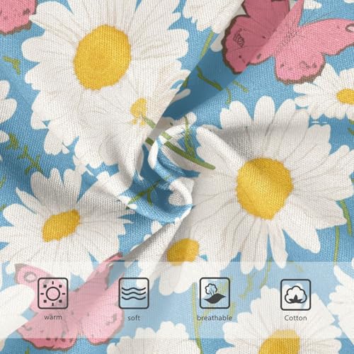 Wusikd Butterflies Girls' Underwear Cotton Daisies Girls Briefs Soft Toddler Underwear 2T3
