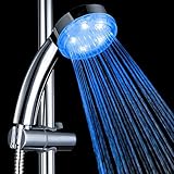 Alcachofa de ducha LED que se ilumina cuando se enciende el agua, ahorra agua, instalaciones de baño con degradados de colores RGB, para baño y spa