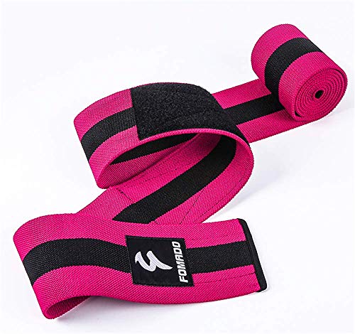 Vendas de rodilla elásticas rosa de 2m para halterofilia y fitness