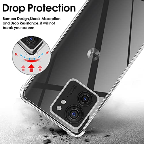 Image of for Back Case Cover Bumper Flexible Silicone Transparent Back Cover for Motorola Edge 40- Transparent