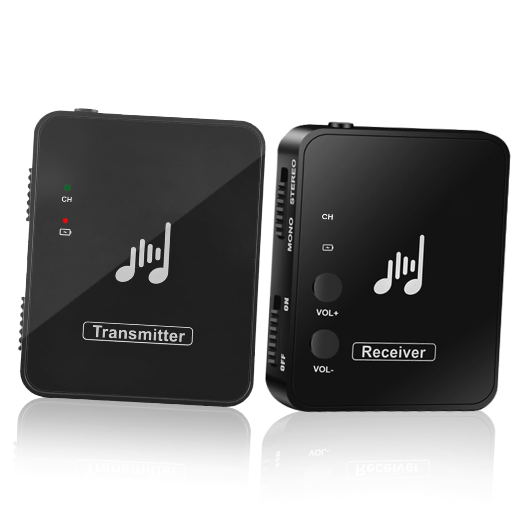 BESTonZON du Système De Streaming Système IEM De Récepteur De Intra-auriculaire Récepteur Et Émetteur Audio sans Fil Système Stéréo Black Abdos