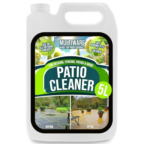 MultiWare Patio Cleaner, Moss Killer For Paths And Drives, Algae Remover, Spray And Walk Away Patio Cleaner, Spray And Leave, Safe To Use With Pets, 5L Makes 20L (1)