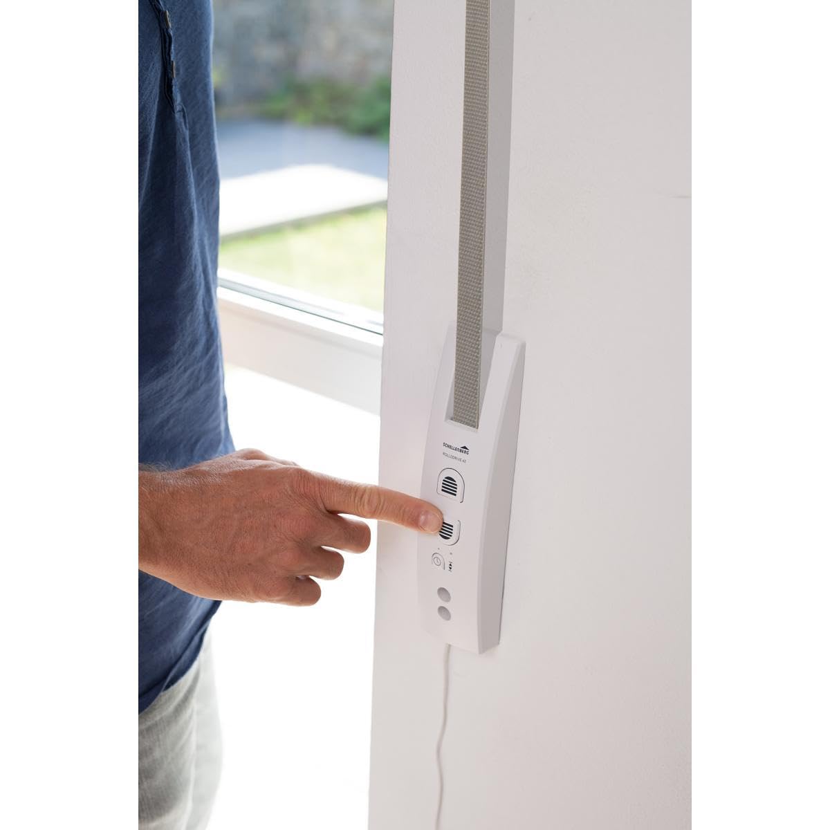 Schellenberg Rollodrive 45 22745 - Avvolgitore da incasso elettronico per tapparella con manovra a cinghia