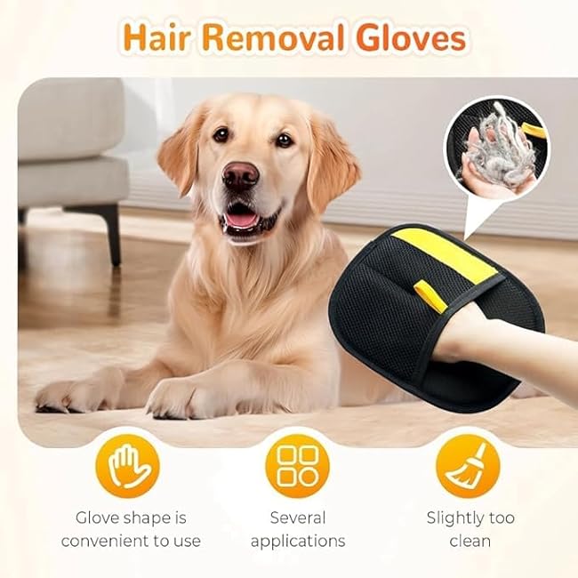 (5PCS) Pet Hair Removal Glove for Dogs & Cats, Newly Upgraded Reusable Electrostatic Pet Hair Gloves, Pet Hair Remover Tool for Clothing, Couch, Carpet, Car Seat-1X3FsBcb
