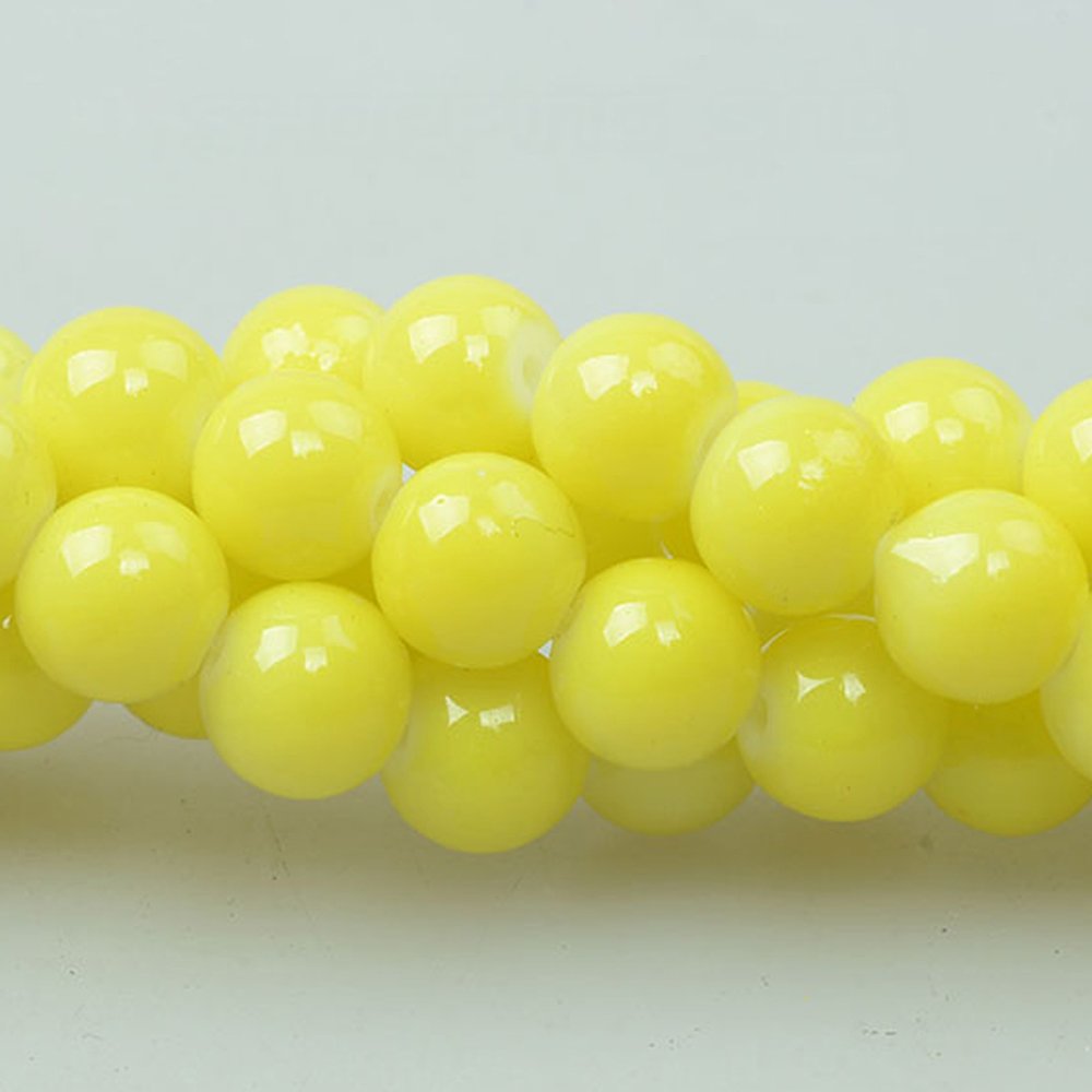 RUBYCA - Perline rotonde in vetro pressato con cristalli cechi, 6 mm