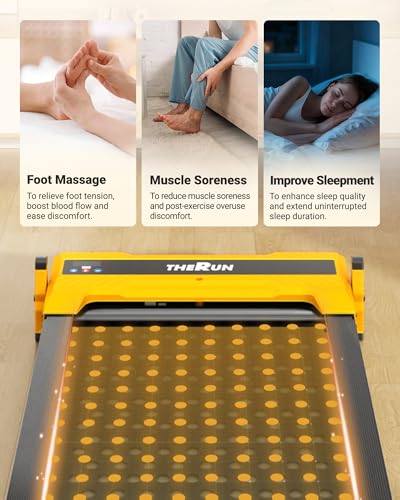 Image of THERUN Under Desk Walking Pad Treadmill with 5% /8% Incline, 2.5HP with 330 /265 LBS Weight Capacity, Ultra-Quiet Under Desk Machine with Remote & LED Display for Home & Office Use