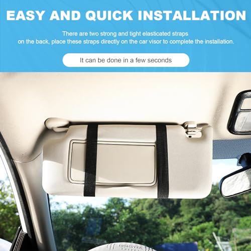 Image of Car Sun Visor Organizer, Multi-Pocket Net Personal Belonging Pocket, Universal Car Accessories for Card, Document (Black)