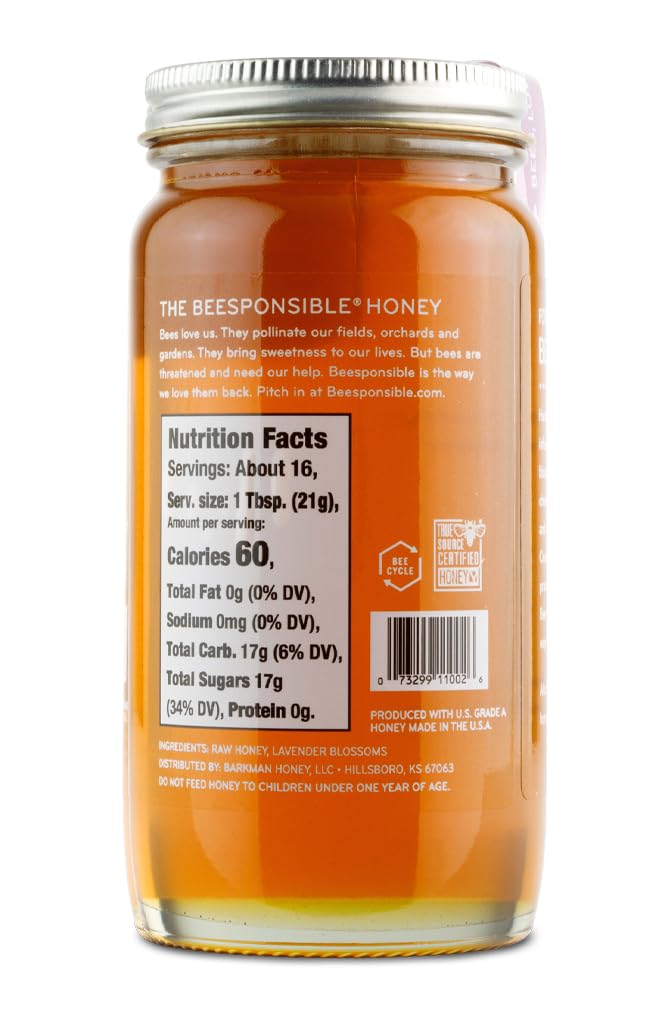 Bee Harmony Lavender Infused Honey, 12 OZ Each, Pack of 2