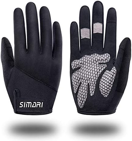 SIMARI Workout Weight Lifting Gym Gloves Full Finger with Wrist Wrap Support for Men Women, Full Palm Protection, for Lifting, Weightlifting, Training, Fitness, Hanging, Pull ups