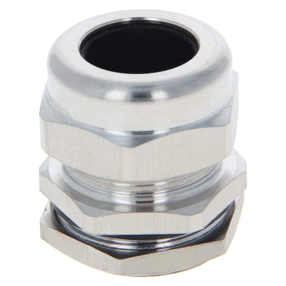 Heyiarbeit 1Pcs PG21 Cable Gland Stainless Steel Waterproof Cable Glands Joints Adjustable Connector for Machinery Control Boxes Silver-image-33