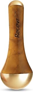 Recovr 2 in 1 Certified Kansa Foot Massage Wand | Traditional Bronze & Wooden Foot Massager | Deep Relaxation,Blood Circul... Price In India
