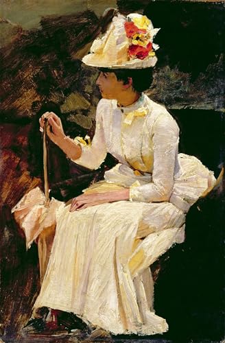 Tableau femme William Logsdail pour habiller un mur vide avec une toile vintage 60x90