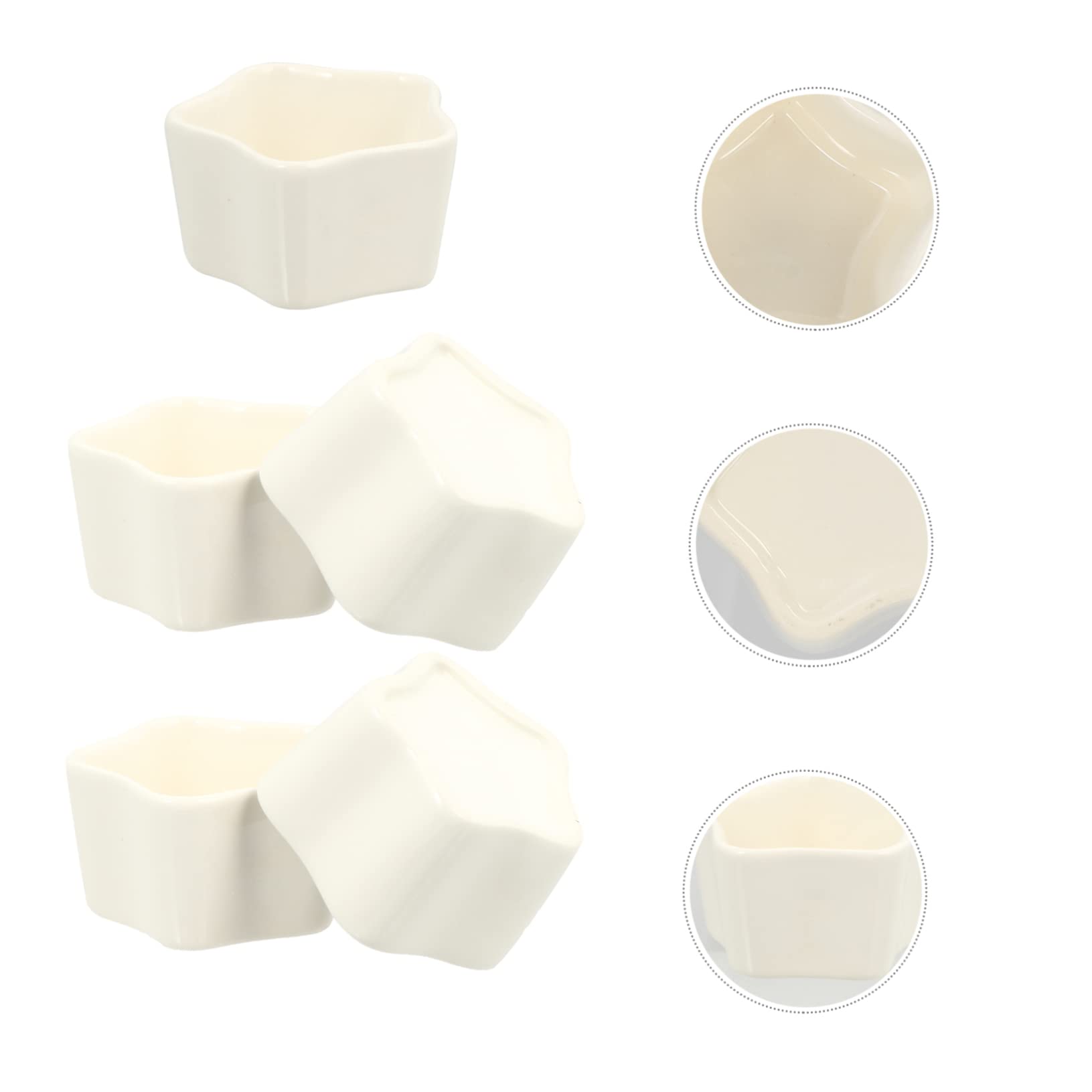 5piezas Molde Para Hornear De Cerámica Molde Creativo Para Postres Para Hacer Mousse Pasteles y Pudines Casa