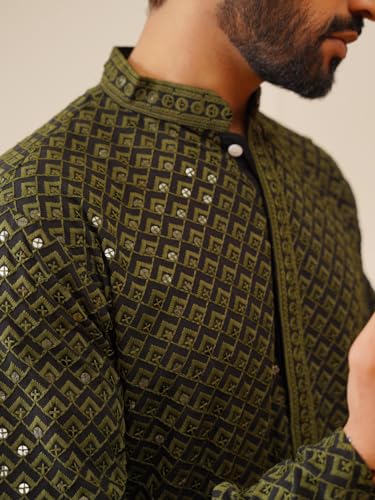 Image of Jompers Men's Cotton Embroidered Regular Kurta Sets