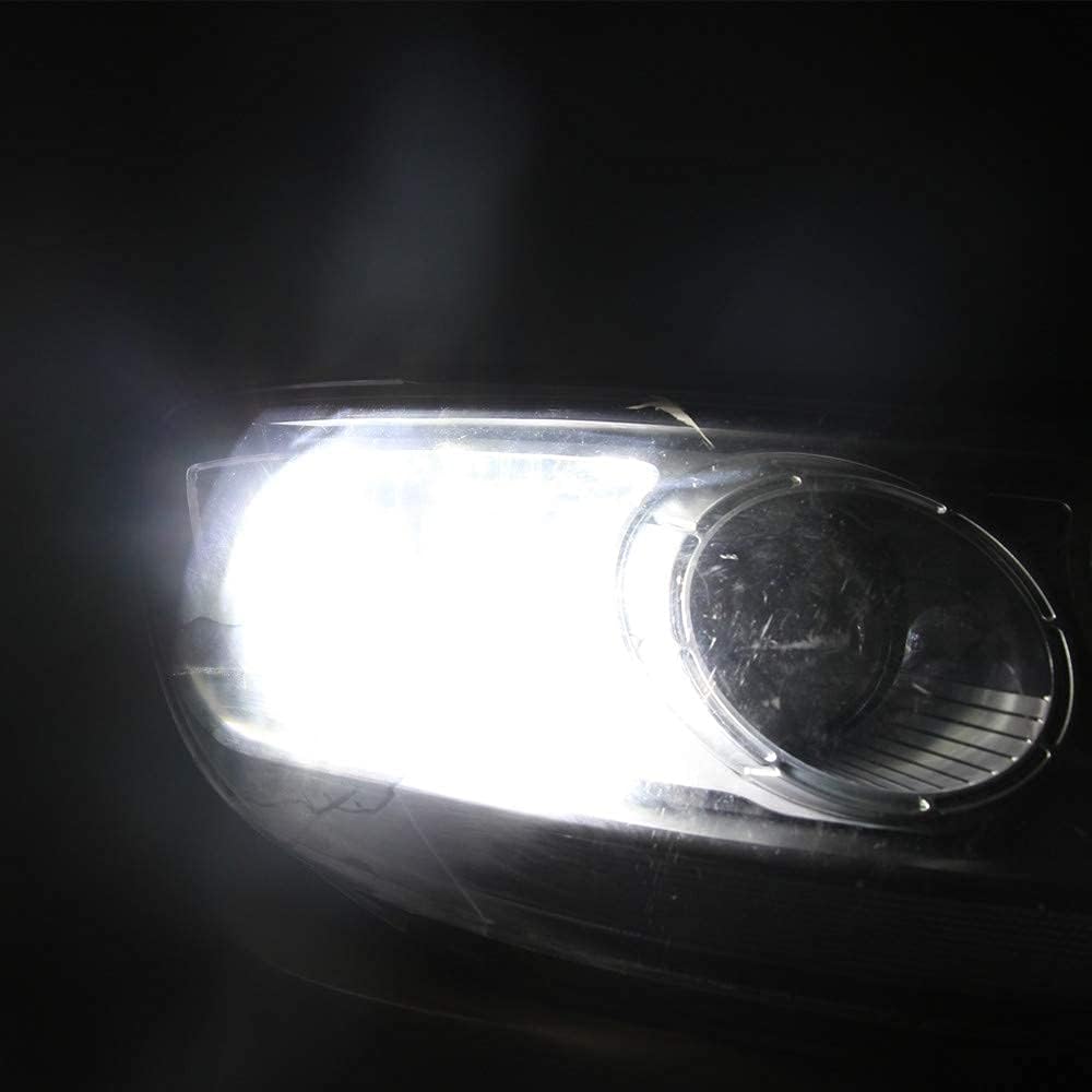 Alla Lighting T4-5/8 P22d Base LED Upgrade HB4 9006 Fog Lights Bulbs Replacement 78164 48006 1999366, 6000K Xenon White